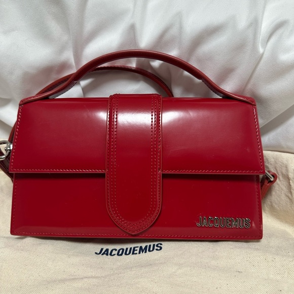 Jacquemus Handbags - Jacquemus le grand bambino red patent leather